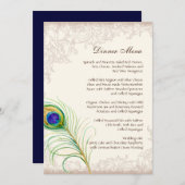  Peacock Feather Etched van het menu Bindend (Voorkant / Achterkant)