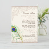  Peacock Feather Etched van het menu Bindend (Staand voorkant)