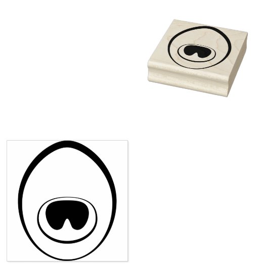 Peacock Feather Eye Stamp Rubberstempel (Gestempeld)