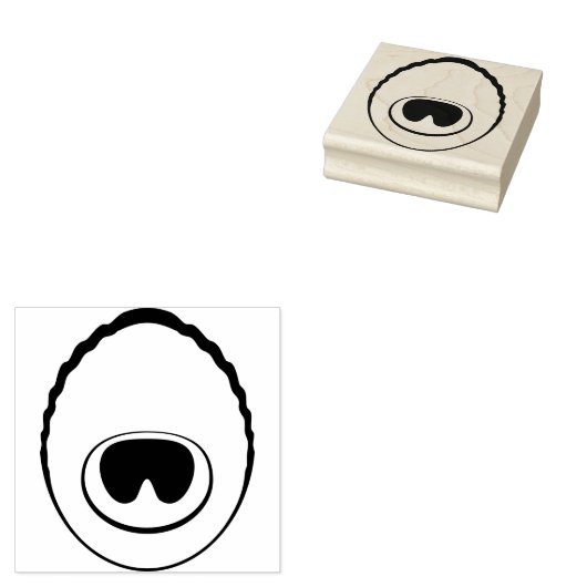 Peacock Feather Eye v2 Stamp Rubberstempel (Gestempeld)