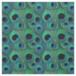 Peacock Feather Fabric Blauwgroen Aqua Blue Green Stof