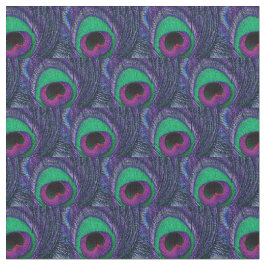 Peacock Feather Fabric Green Blauwgroen Paarse Roz Stof