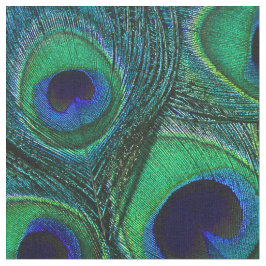 Peacock Feather Fabric - Groen Blauwgroen Blauw Na Stof