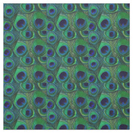 Peacock Feather Fabric - Groen Blauwgroen Blauw Na Stof