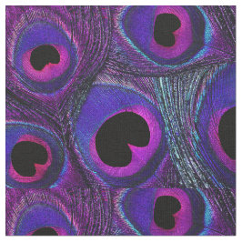 Peacock Feather Fabric Paars Roze grijs zwart Stof