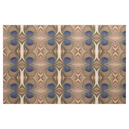 Peacock Feather Fabric Stof (Fat Quarter)