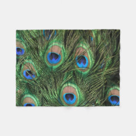 Peacock Feather Fleece Deken