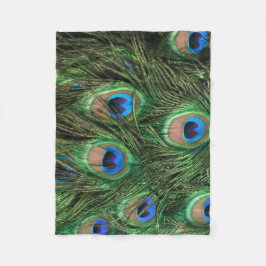 Peacock Feather Fleece Deken