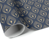Peacock Feather: Floral Paisley Cadeaupapier (Rol Hoek)