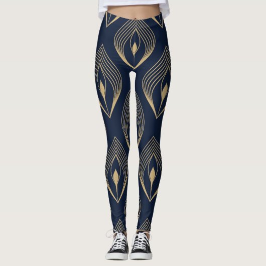 Peacock Feather: Floral Paisley Leggings (Voorkant)