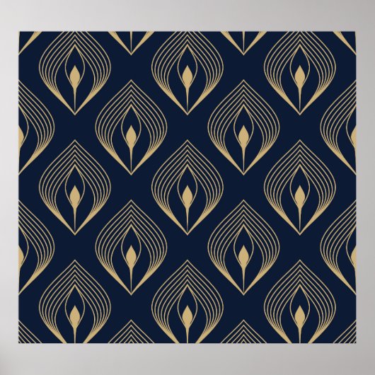 Peacock Feather: Floral Paisley Poster (Voorkant)