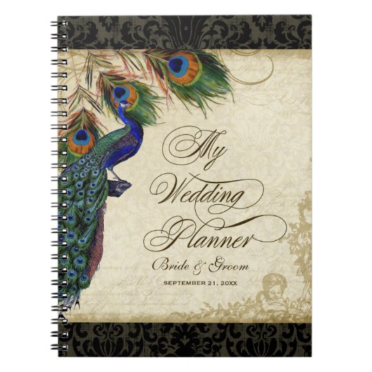 Peacock & Feather Formal Wedding Planner Journal Notitieboek (Voorkant)