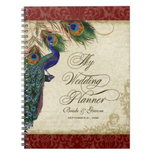 Peacock & Feather Formal Wedding Planner Journal Notitieboek