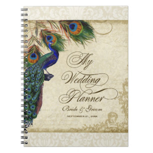Peacock & Feather Formal Wedding Planner Journal Notitieboek