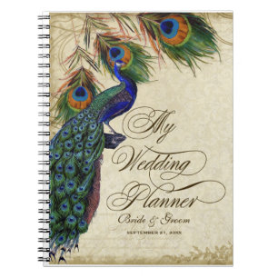 Peacock & Feather Formal Wedding Planner Journal Notitieboek