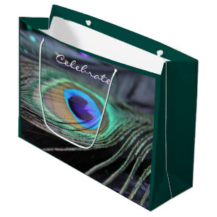 Peacock Feather Gepersonaliseerd Party Tas Gift Ba Large Cadeautasje