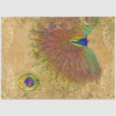 Peacock Feather Gilded Gold Scrollwork 1 Tissuepapier (Voorkant)