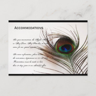 Peacock Feather Glamor-combinatiekaart Informatiekaartje