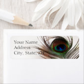 Peacock Feather Glamour Jubileum retouradres Etiket (Insitu)