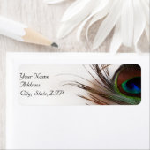Peacock Feather Glamour Retouradres Etiket (Insitu)