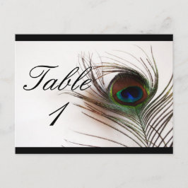 Peacock Feather Glamour Tafelnummer
