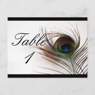 Peacock Feather Glamour Tafelnummer