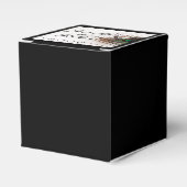 Peacock Feather Glamour Wedding Favor Box Bedankdoosjes (Voorkant Zijde)