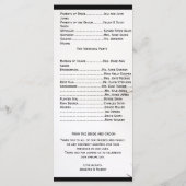 Peacock Feather Glamour Wedding Program Programmakaart (Achterkant)