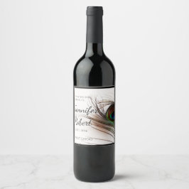 Peacock Feather Glamour Wijnlabel Wijn Etiket