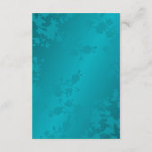 Peacock Feather Gold Wedding Informatiekaartje (Achterkant)