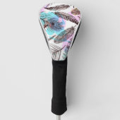 Peacock Feather Golfheadcover (Voorkant)