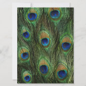 Peacock Feather Green 6,5" x 8 bruiloft uitnodigin Kaart (Achterkant)