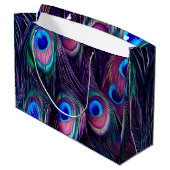 Peacock Feather Groot Cadeauzakje (Achterkant Gekanteld)