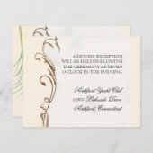 Peacock Feather in Swirls - Weddenschap Informatiekaartje (Voorkant / Achterkant)