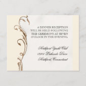 Peacock Feather in Swirls - Weddenschap Informatiekaartje (Voorkant)