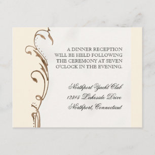 Peacock Feather in Swirls - Weddenschap Informatiekaartje