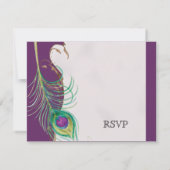 Peacock Feather in Swirls - Weddenschap Kaart (Achterkant)