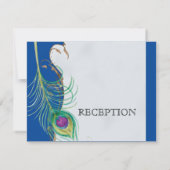 Peacock Feather in Swirls - Weddenschap Kaart (Achterkant)