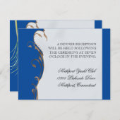 Peacock Feather in Swirls - Weddenschap Kaart (Voorkant / Achterkant)