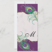 Peacock Feather in Swirls - Weddenschap Kaart (Achterkant)