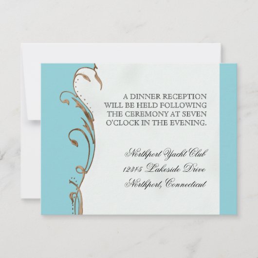 Peacock Feather in Swirls - Weddenschap Kaart (Voorkant)