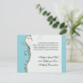 Peacock Feather in Swirls - Weddenschap Kaart (Staand voorkant)