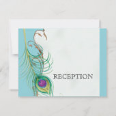 Peacock Feather in Swirls - Weddenschap Kaart (Achterkant)