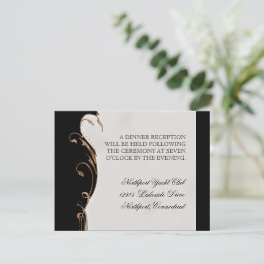 Peacock Feather in Swirls - Weddenschap Kaart (Staand voorkant)