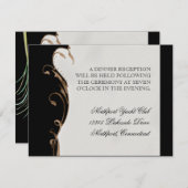 Peacock Feather in Swirls - Weddenschap Kaart (Voorkant / Achterkant)