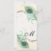 Peacock Feather in Swirls - Weddenschap Kaart (Achterkant)