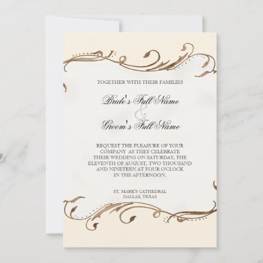 Peacock Feather in Swirls - Weddenschap Kaart (Voorkant)