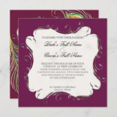 Peacock Feather in Swirls - Weddenschap Kaart (Voorkant / Achterkant)