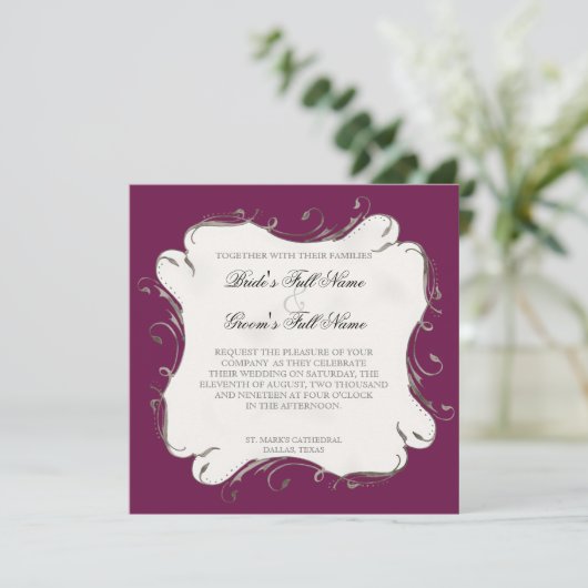 Peacock Feather in Swirls - Weddenschap Kaart (Staand voorkant)