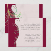 Peacock Feather in Swirls - Weddenschap Kaart (Voorkant / Achterkant)